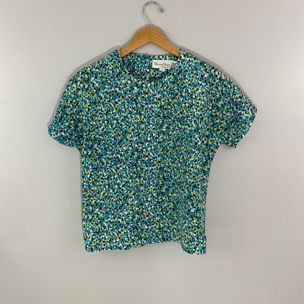Vintage Oscar de la Renta Short-Sleeve Shirt